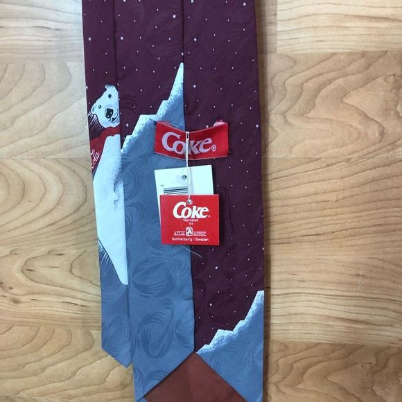 Vintage Coke Coca-Cola Polar Bear Tie New With Tags Excellent Condition - Picture 5 of 8